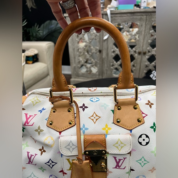 💙🩷Louis Vuitton x Takashi💚💜 White Multicolor Monogram Speedy 30 - Picture 2 of 11